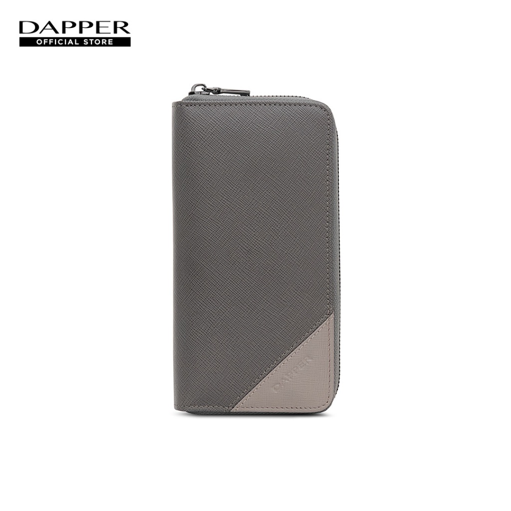 DAPPER กระเป๋าสตางค์ Two-Tone Accordion Long Wallet สีเทา (BWM/GY/1140SF)