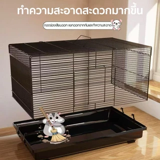 กรงหนูแฮมสเตอร์ 60/47CM กรงพับ กรงสัตว์เลี้ยงขนาดเล็ก พื้นที่ขนาดใหญ่ พกพาสะดวก ถาดถอดออกได้