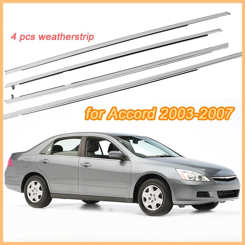 ยางรีดนำ้ขอบกระจก  ราคา4เส้น คิ้วรีดน้ำประตู ยางขอบกระจกรถยนต์ Accord For ACCORD  ปี 2003-2007 G7 - รูปที่ 3