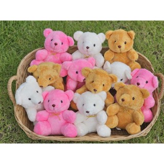 ตุ๊กตาหมีนั่งขนนุ่ม ยกโหล 12ตัวขนาด7-8นิ้ว จัดช่อดอกไม้แจกเด…