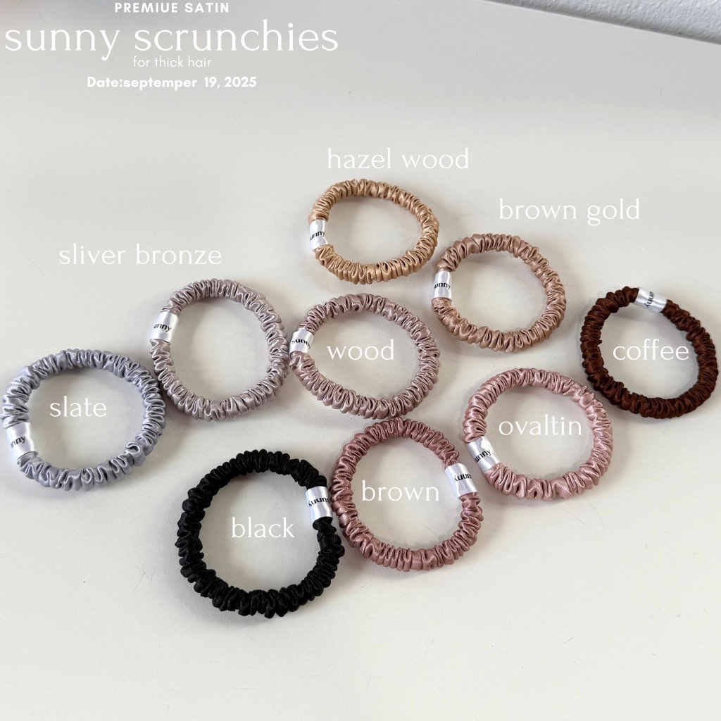ยางรัดผม sunny scrunchies (skinny) (for thick hair สำหรับผมหนา) collection premium satin