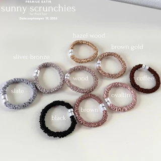 ยางรัดผม sunny scrunchies (skinny) (for thick hair สำหรับผมหนา) collection premium satin
