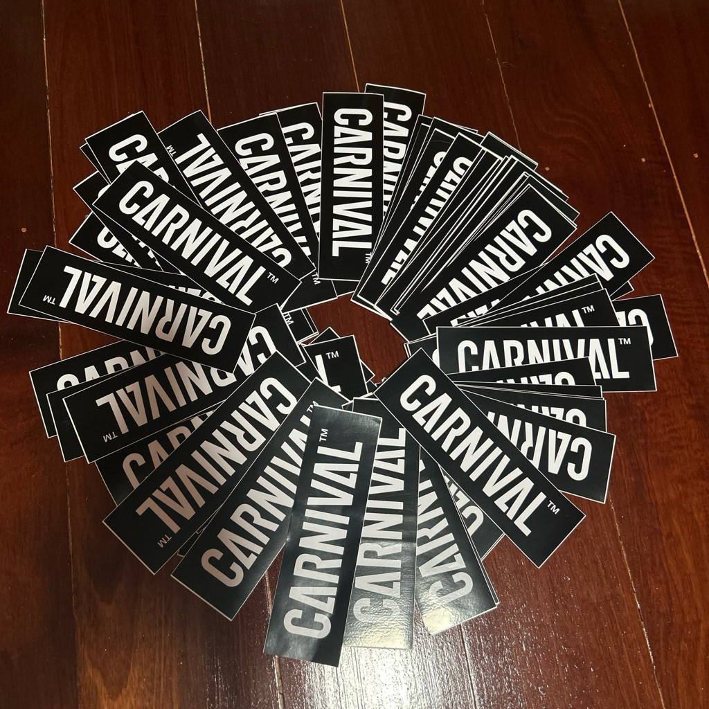 (ของแท้ 100%) พร้อมส่ง STICKER สติ๊กเกอร์ CARNIVAL® LOGO