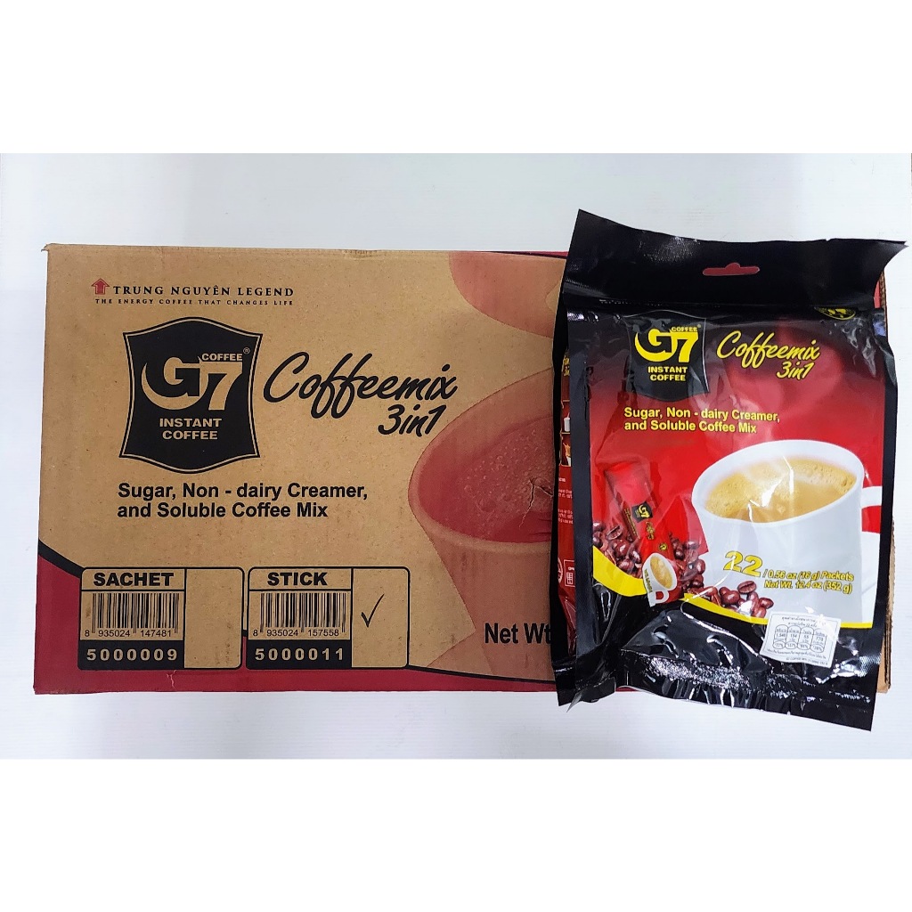 G7 กาแฟ 3in1 ยกลัง 24ห่อ x 22ซอง ล็อตใหม่