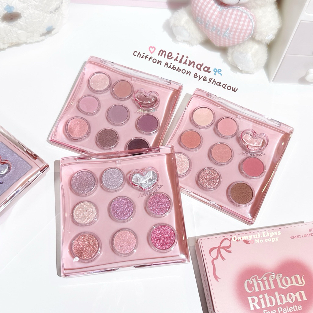 อายแชโดว์ Meilinda Chiffon Ribbon Eye Palette ꣑ৎ