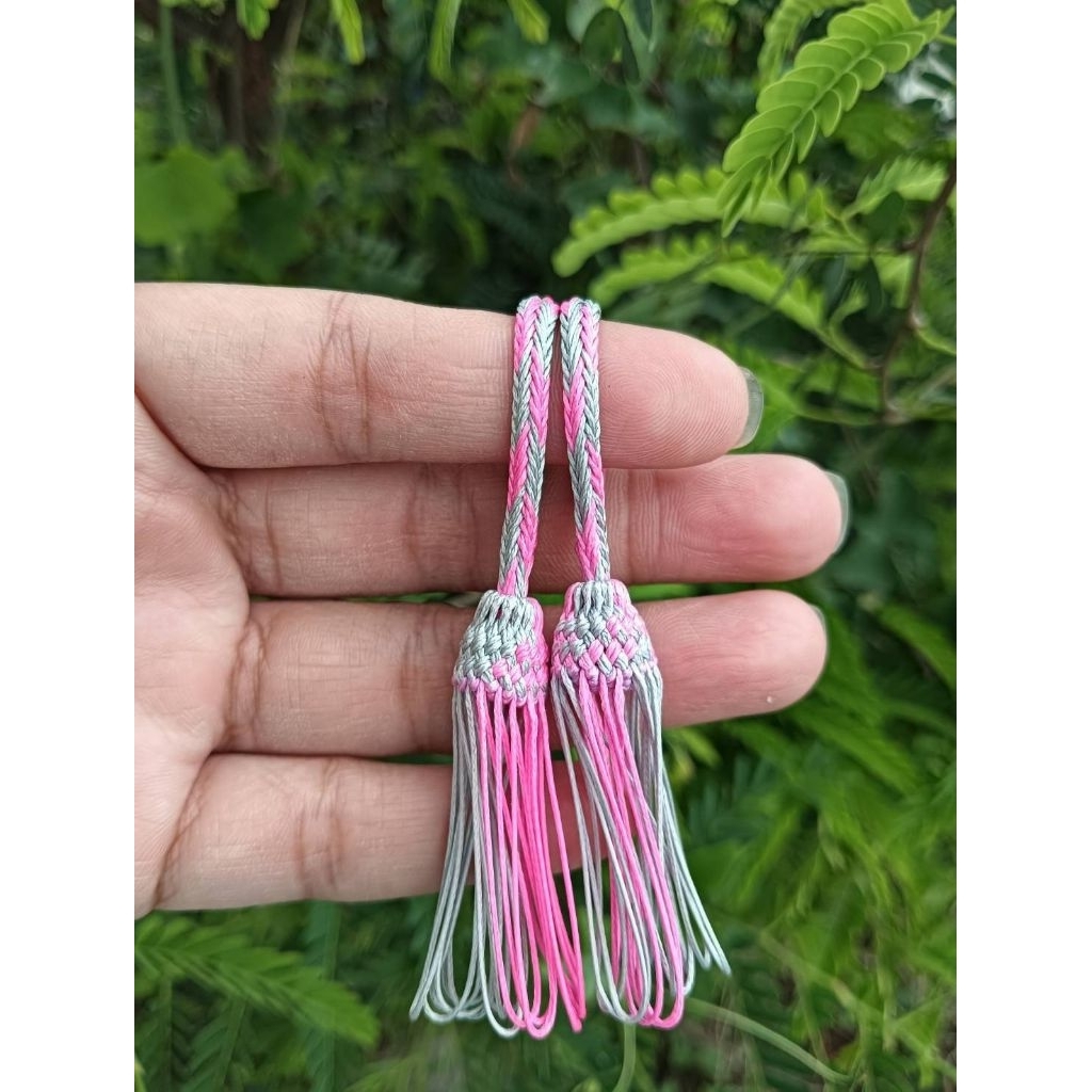 จอมแหดอกบัว เทา/ชมพู PEถัก8 - รูปที่ 5