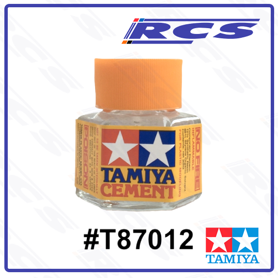 TAMIYA 87012 CEMENT (20ml) กาวสำหรับการทำโมเดลพลาสติก ฝาส้ม