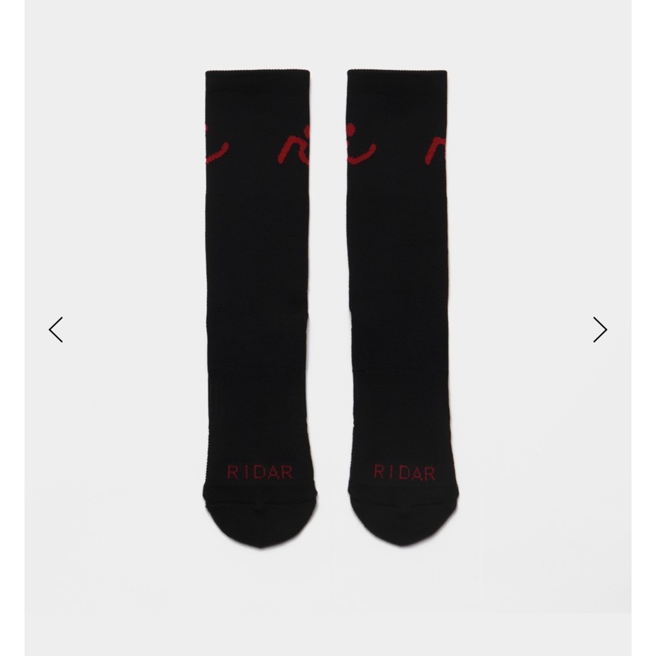 พร้อมส่ง RIDAR TECH SHIELD CREW SOCKS BLACK Size M/ L