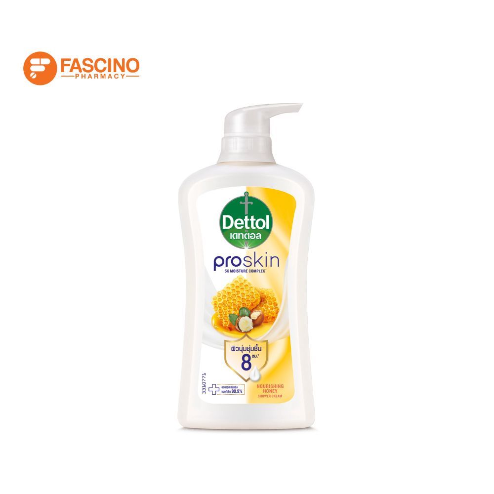 Dettol Shower Cream Proskin Nourishing Honey  ครีมอาบน้ำ โปรสกิน นอริชชิ่ง ฮันนี่ (450ml.)