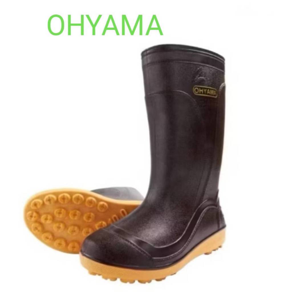 Ohyama รองเท้าบูทกันน้ำ โฮยาม่า พื้นเรียบรุ่น บูทฟู นุ่ม ลงไร่ ทำสวน ลงนาได้สบาย รุ่น B002