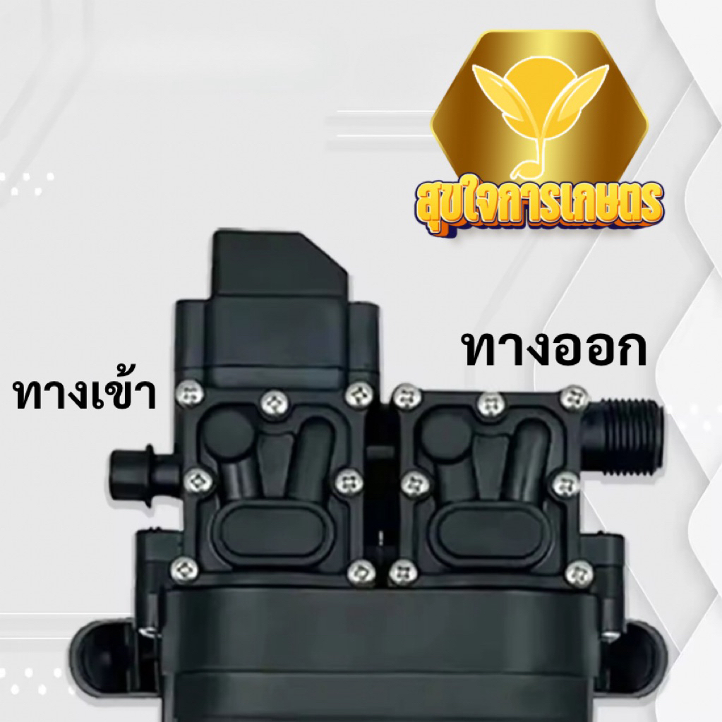 ปั้มพ่นยา มอเตอร์ปั้มคู่ 14บาร์ ปั้มคู่ ปั้มฉีดน้ำ ปั้มแรงดันสูง VDC 12V พ่นแรง พ่นหมอก พ่นยา พ่นไกล รูปที่ 3