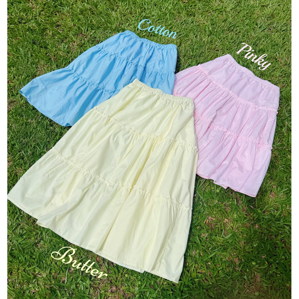 Lullaby skirt กระโปรงสาวอวบ เอวสูง เก็บพุง พรางสะโพก