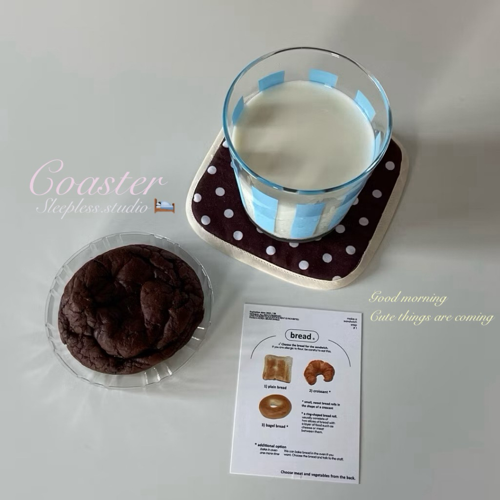 🛌 sleepless.studio | ที่รองแก้ว 🥛สีสันสดใสน่ารัก