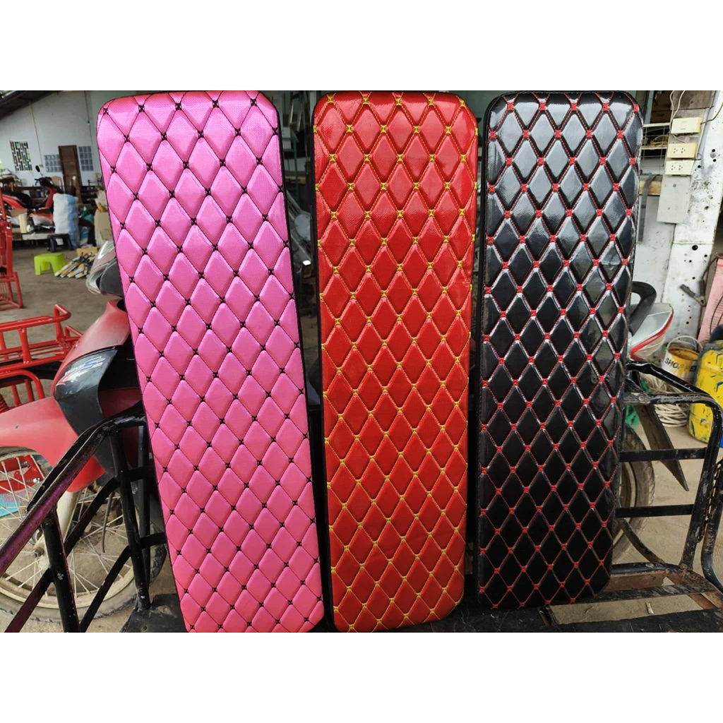 เบาะซาเล้งผ้าหนังแก้วปัก VIP ขนาด25*90