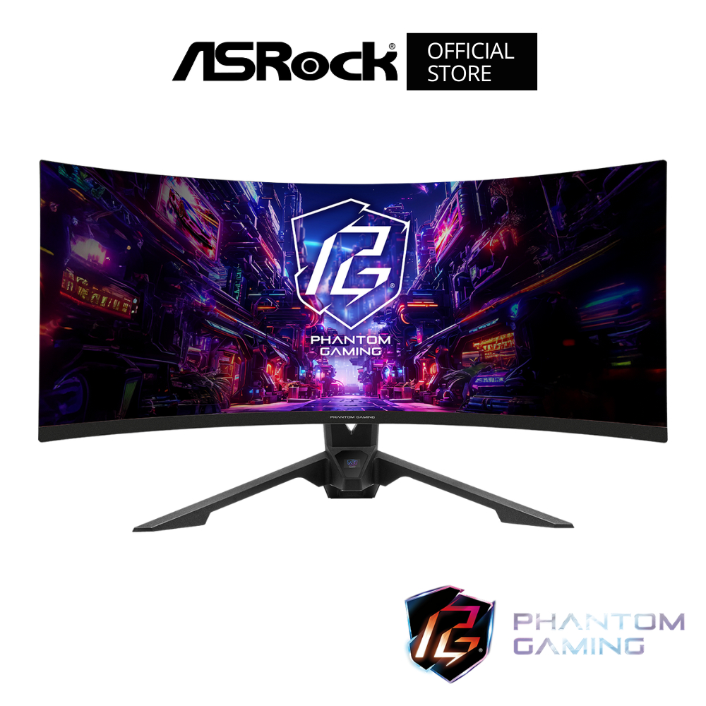 ASROCK PG34QRT2B Phantom Gaming Gaming Monitor (จอมอนิเตอร์เกมมิ่ง) 34" VA WQHD 4K 180Hz 1ms