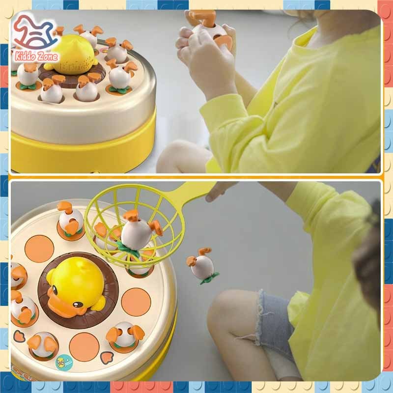 เป็ดเด้ง ตีกลับจับเป็ดตกปลาจานของเล่นตีกลับหมุนของเล่นเด็กของเล่นปริศนาครอบครัว จานหมุนเด้งสำหรับเด็ก - รูปที่ 2