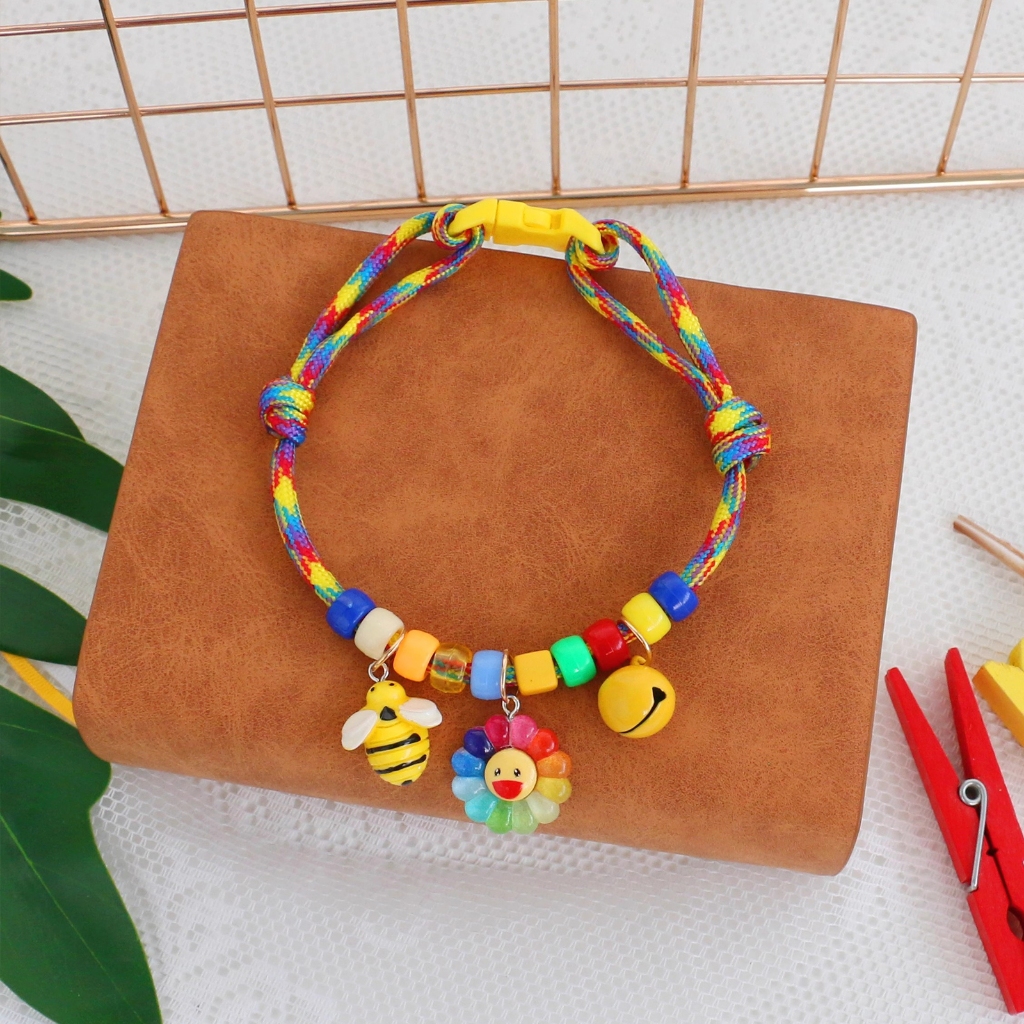 เลือกจี้เองได้ สุนัข สัตว์เลี้ยง เชือกถักสุดน่ารัก เลือกจี้เองได้ ปรับระดับได้ เชือกหนาไม่ขาดง่าย - รูปที่ 7