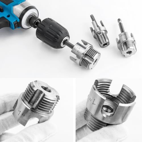 เครื่องมือตัดด้ายท่อ เครื่องมือตัดท่อเกลียวภายในและภายนอกแบบรวม - เครื่องตัดและดายท่อ PPR ขนาด 1/2 นิ้ว และ 3/4 นิ้ว - รูปที่ 7