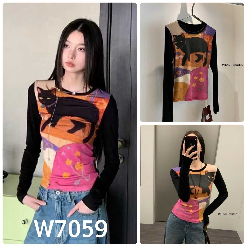 W7059 เสื้อแฟชั่น Tag🇰🇷🛍️WGWE