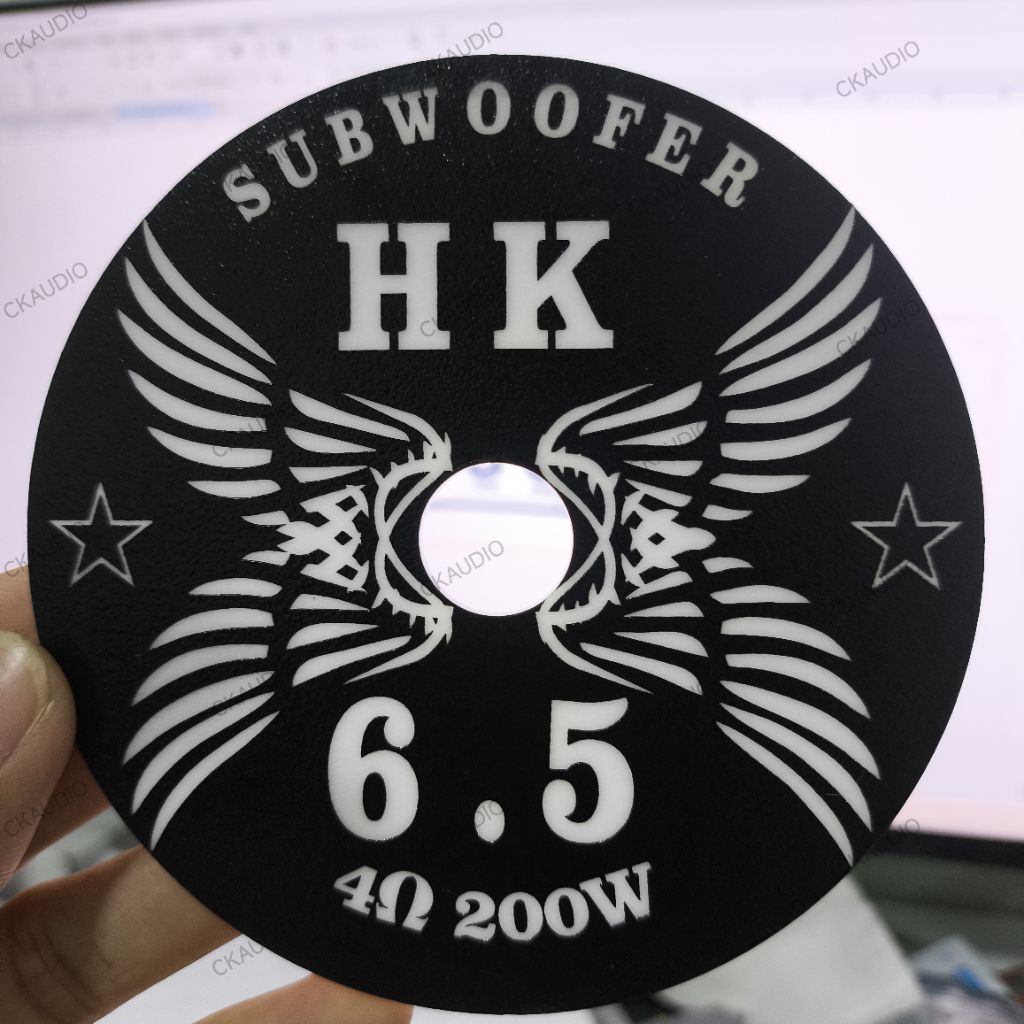 แผ่นแปะตูดดอกลำโพง มีลายให้เลือก (ออกแบบทำลายฟรีทักแชต) รับทำดอกทุกขนาด อคิลิค2mm สียิงทราย