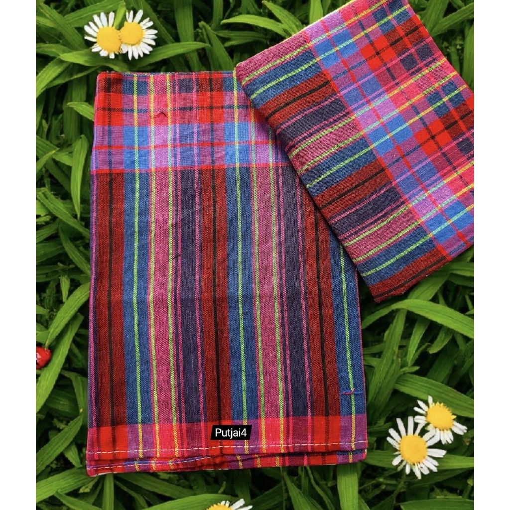 ผ้าขาวม้าผ้าฝ้าย 100% ตรารถไฟ  เย็บชายทุกผืน ผ้าดี ผ้านุ่ม สีไม่ตก ผ้าไม่หด ขนาดมาตราฐาน 80×190 cm - รูปที่ 6