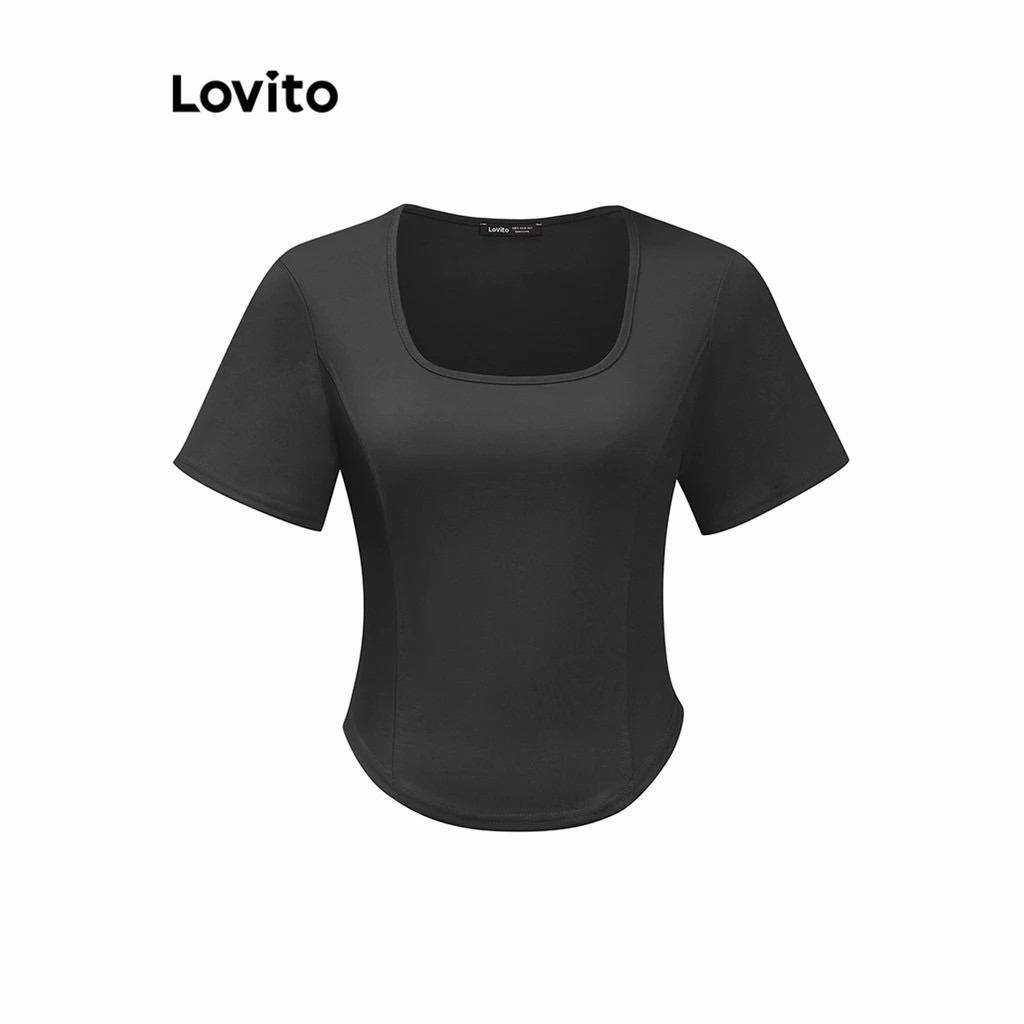 Lovito เสื้อยืดคอเหลี่ยม LNE31215  - XL
