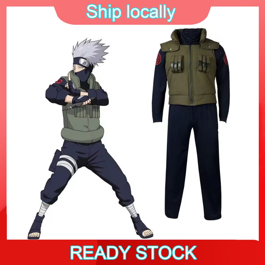 Hatake Kakashi Vest Cosplay ชุดคอสเพลย์ฮาโลวีนเสื้อกั๊กคาคาชิ ฮาทาเกะ อนิเมะชุดอุซุมากิ แจ็คเก็ตฮาทา