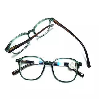 แว่นสายตาสั้น ค่าสายตา00(ไม่มีค่าสายตา)ถึง-400 ทรงเหลี่ยม รุ่น847 ขาสปิงในตัว เลนส์แว่นตาป้องกันแสงสีฟ้า