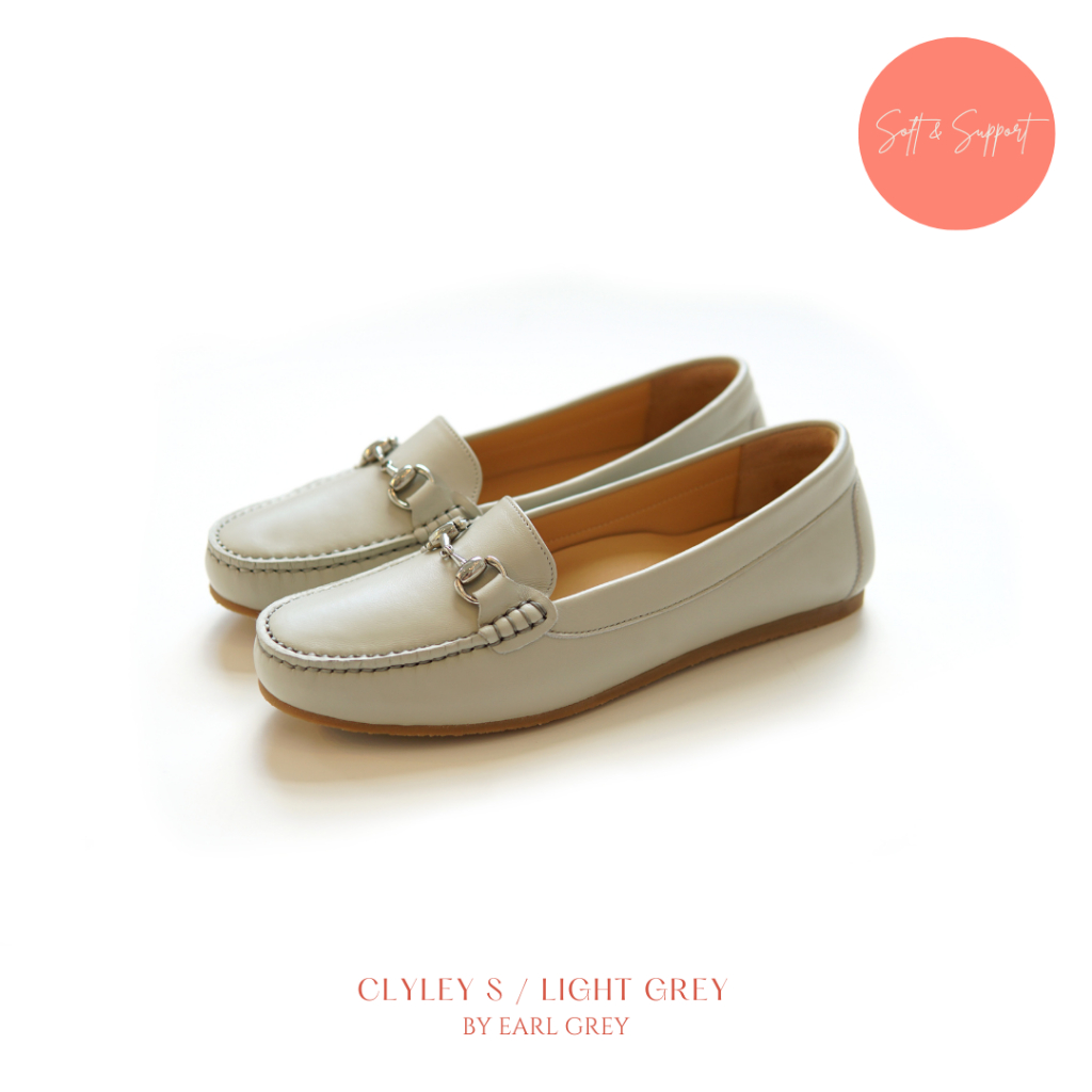 EARL GREY รองเท้าหนังแกะแท้ หนังนิ่ม พื้นนุ่ม รุ่น COLETTE Mary Jane in Latte(Light)