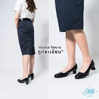 รองเท้านักศึกษา รองเท้ารับปริญญา คัทชูนักศึกษา หัวแหลม หัวมน ส้น 2 นิ้ว