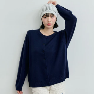 Anya cardigan เรียบ คาร์ดิแกน ไหมพรม คอกลม oversize plussize ยืดเยอะ ตัวสั้น