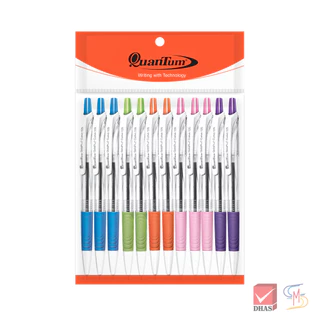 (แพ็ค 12) Quantum ควอนตั้ม ปากกา ปากกาลูกลื่น เจลโล่พลัส เคิร์ฟ 125 0.5 จำนวน 12 ด้าม