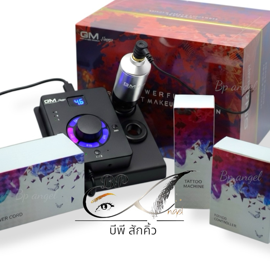 GM Happy เครื่องฮอคสักหัว Scalp painting ดีมีคุณภาพ เครื่องฮอคสักคิ้วปาก  มีโหลดให้เลือก5โหมด ครบเซ็