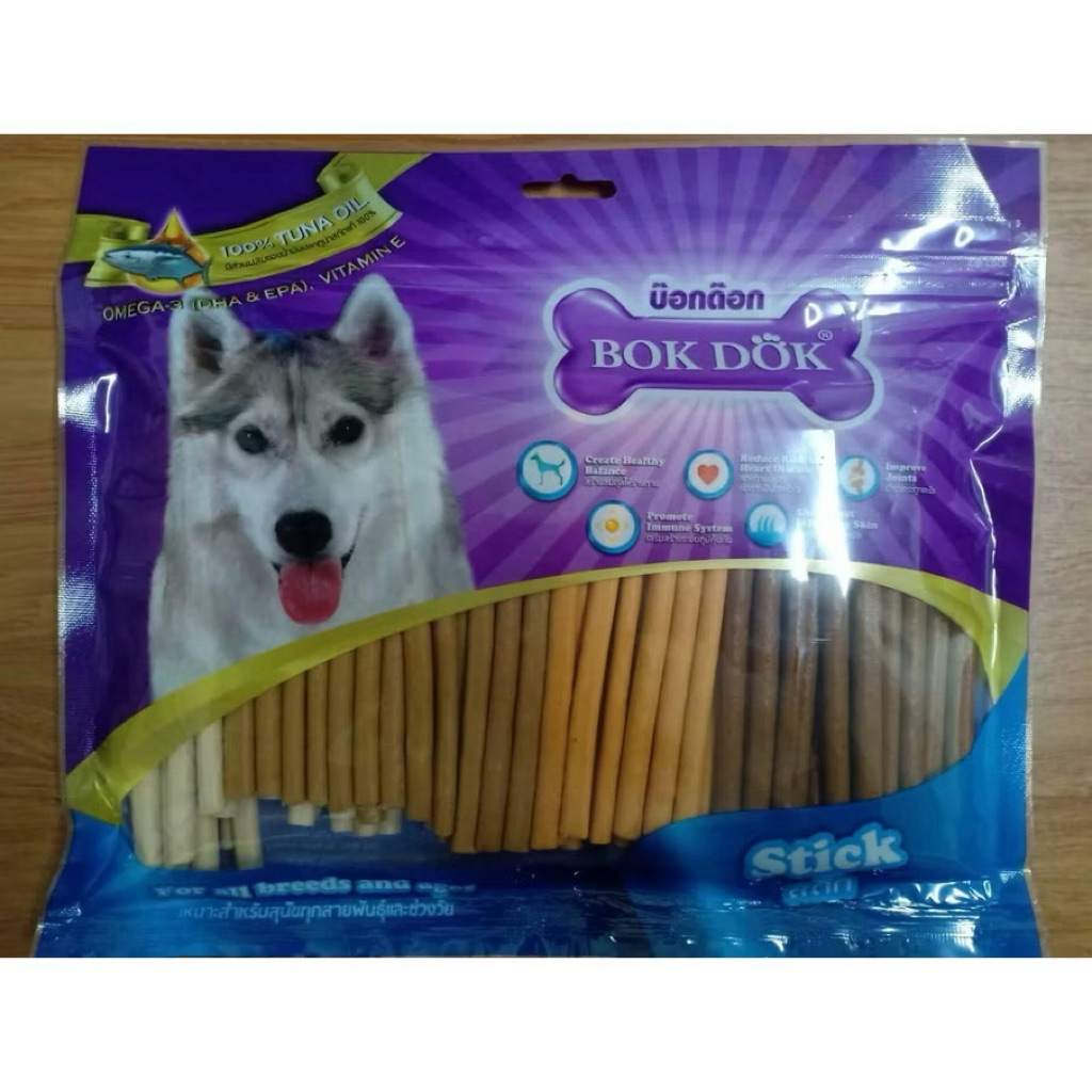 ขนมสุนัขBOK DOK บ๊อกด๊อก รส นม,ตับ,ไก่,เนื้อ เหมาะสำหรับสุนัขทุกสายพันธุ์และช่วงวัย