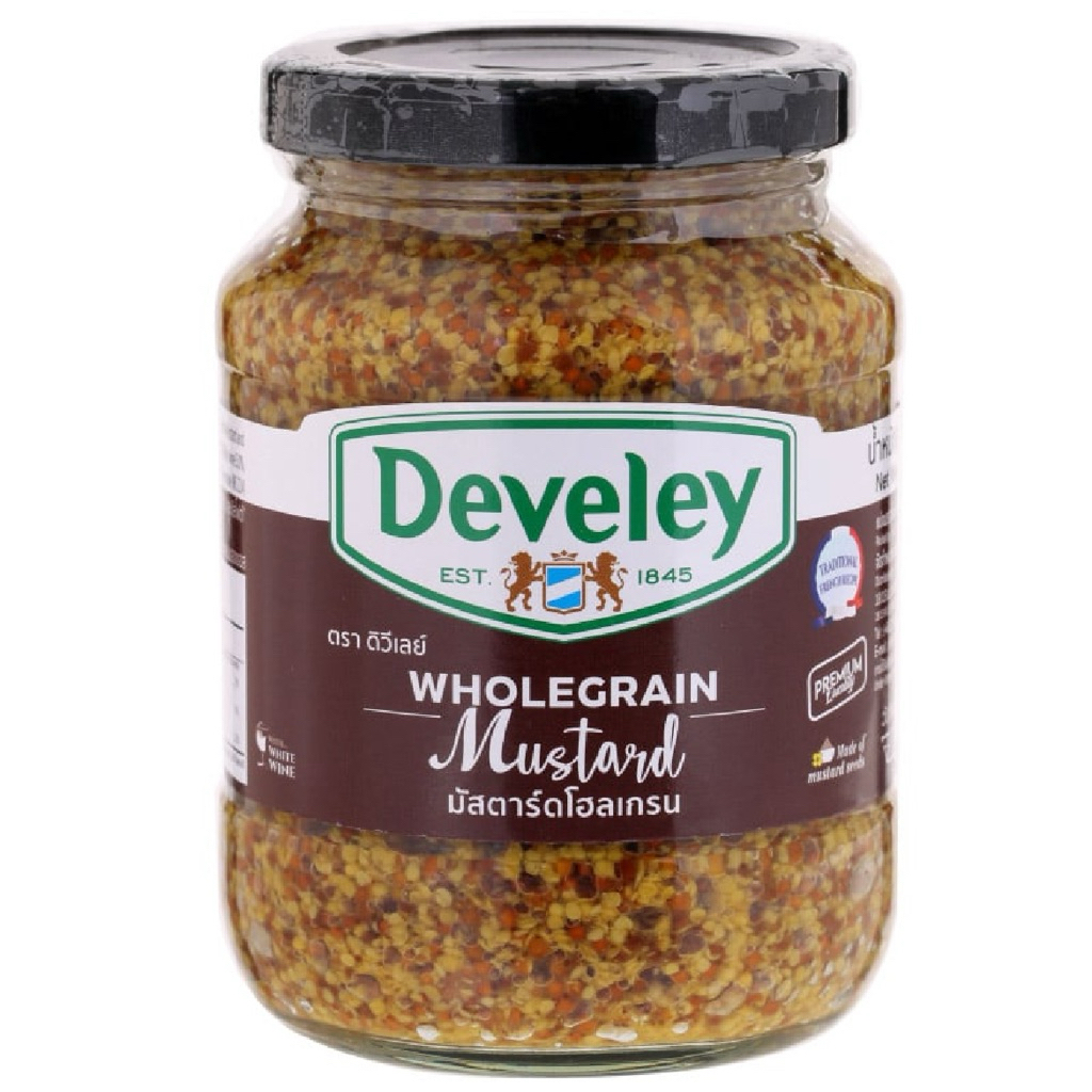 Develey Wholegrains Mustard 320g./Medium Hot Mustard 350g./Dijon Mustard 350g. ดิวีเลย์มัสตาร์ด