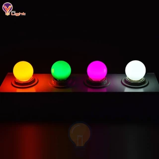 หลอดปิงปองสี LED 3W ขั้วE27 หลอดไฟสี Led Light หลอดไฟสี หลอดแต่งสวน หลากสี เป็น PVC ตกไม่แตก