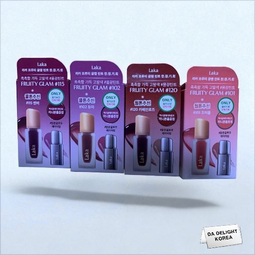 Laka Fruity Glam Tint + Maxi Glayer Tint Mini (101 Joyful, 102 Dewy, 115 Envy, 120 Caffeine Rose)