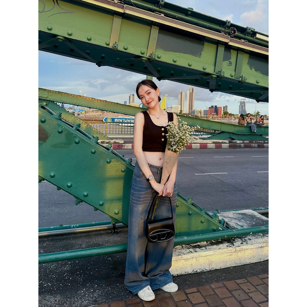 Diesel 1DR Shoulder Bag in nappa Leather Black