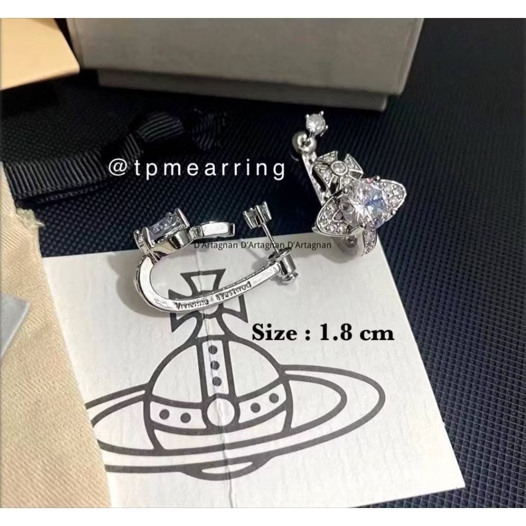 ต่างหูเพชร cz ก้านเงินแท้ vvs