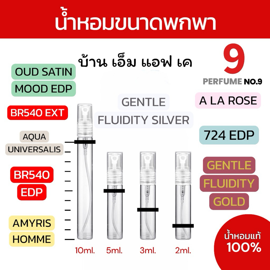 MFK / GENTLE FLUIDITY SILVER / GENTLE FLUIDITY GOLD / 724 EDP / ขนาด 2 ml., 3 ml., 5 ml., 10 ml.