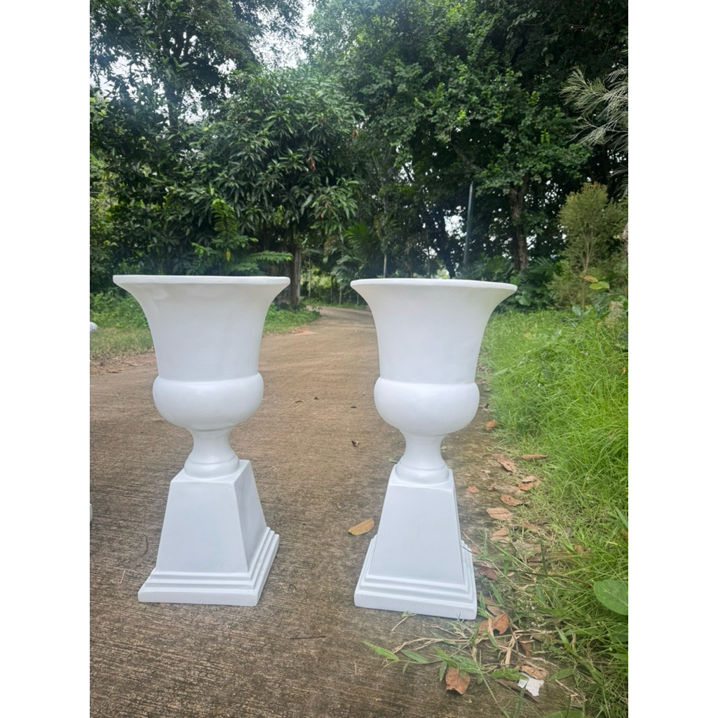 กระถางเรซิ่นไฟเบอร์กราส #ไฟเบอกราส แข็งแรงทนทาน สวยงามสูง60cm กว้าง35cmราคาต่อ1ใบ