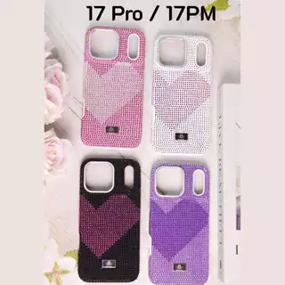 เคสใช้สำหรับไอโฟน 17/ 16 / 15 / 14 / โปร / โปรแมกซ์ Case MEEPHONE Lucian Glitter เคสเพชร หัวใจ (THพร้อมส่ง)