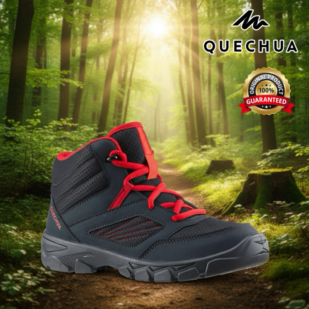 รองเท้าเดินป่าแบบผูกเชือกสำหรับเด็ก “มีไซส์ 35-38“ รุ่น MH100 QUECHUA