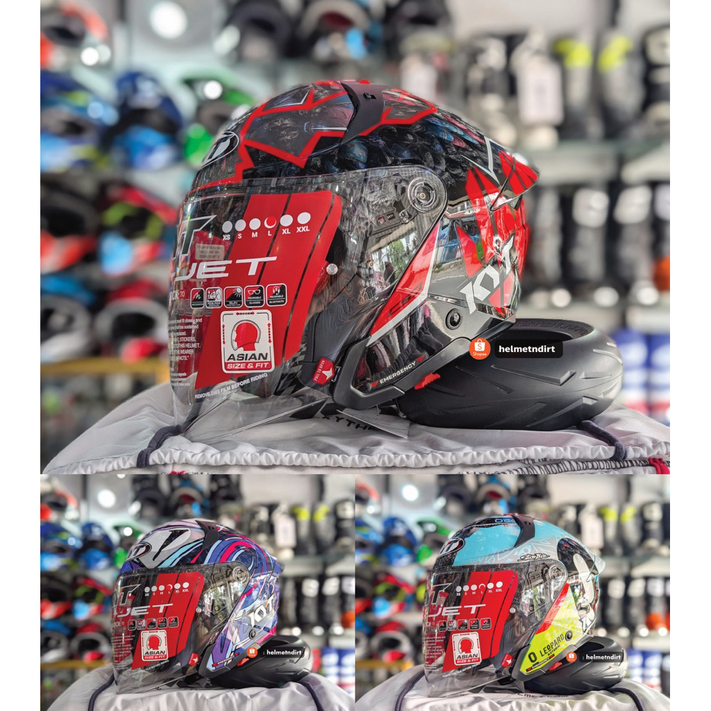 หมวกกันน็อค KYT TTR-JET(2025) 3 ลาย ไซส์ S M L