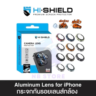 กระจกกันรอยเลนส์กล้อง iPhone Aluminium Lens HI-SHIELD ป้องกันสูงสุดถึงระดับ 9H