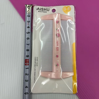 (ยกโหล 12 แพ็ค ) No.1516 หวีเสนียด หัวถี่หวีสางเหา แบบหนา คละสี ได้ 12 ชิ้น