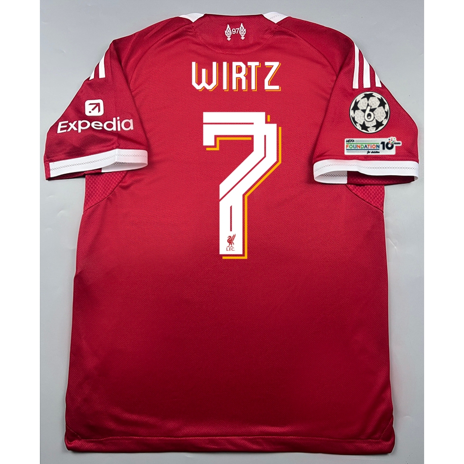 เสื้อบอล เพลเย่อ ลิเว่อร์พูล เหย้า 2025-26 Player Liverpool Home 2025 9 ISAK อาร์มแชมเปี้ยนลีค ผ้าทอ