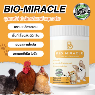 [ โปร 2 กระปุก ] BIO Miracle ไบโอมิราเคิล จุลินทรีย์ ดับกลิ่น ดับกลิ่นฉี่สัตว์ ฉี่หมาแมว กลิ่นเหม็น ไม่อันตรายต่อสัตว์