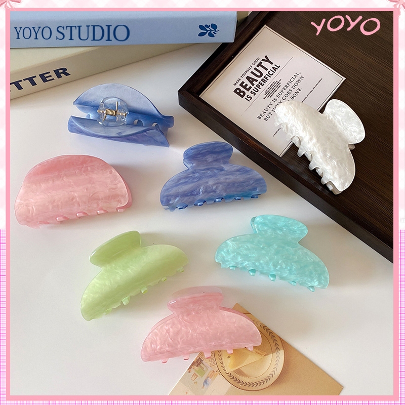 [จัดส่งในกทม] YOYO แฟชั่นเกาหลี กิ๊บหนีบผม กิ๊บติดผมเกาหลี คลิปหนีบผมอะคริลิค เครื่องประดับสตรีแฟชั่น 2แบบ 4สี