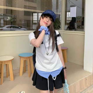 พร้อมส่งจากกทม เสื้อยืดแขนสั้นคอปก เสื้อคอปกกระดุมหน้า ผ้านิ่มเสื้อยืดเบสิคปัก🎀Velca